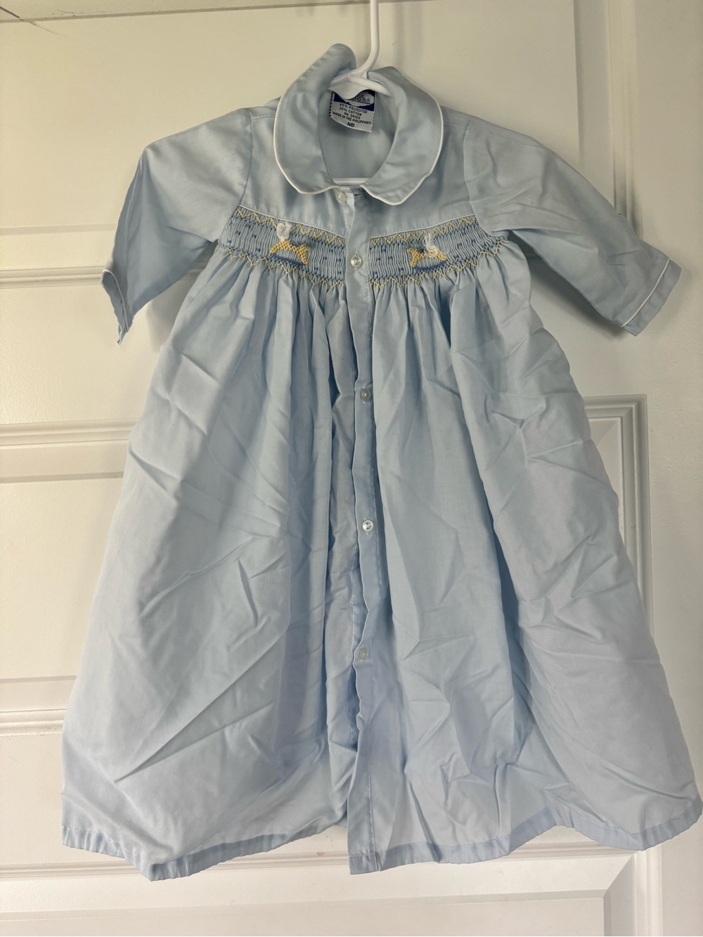 Vintage Carriage Boutique Children's Light Blue Smocked Day Gown